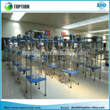 50L 100L 200L Chemical reactors jacketed glass reactors with column for Crystallization